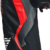 Dainese AUDAX D-ZIP 1PC PERF závodní kombinéza černá/fluo-červená vel.54